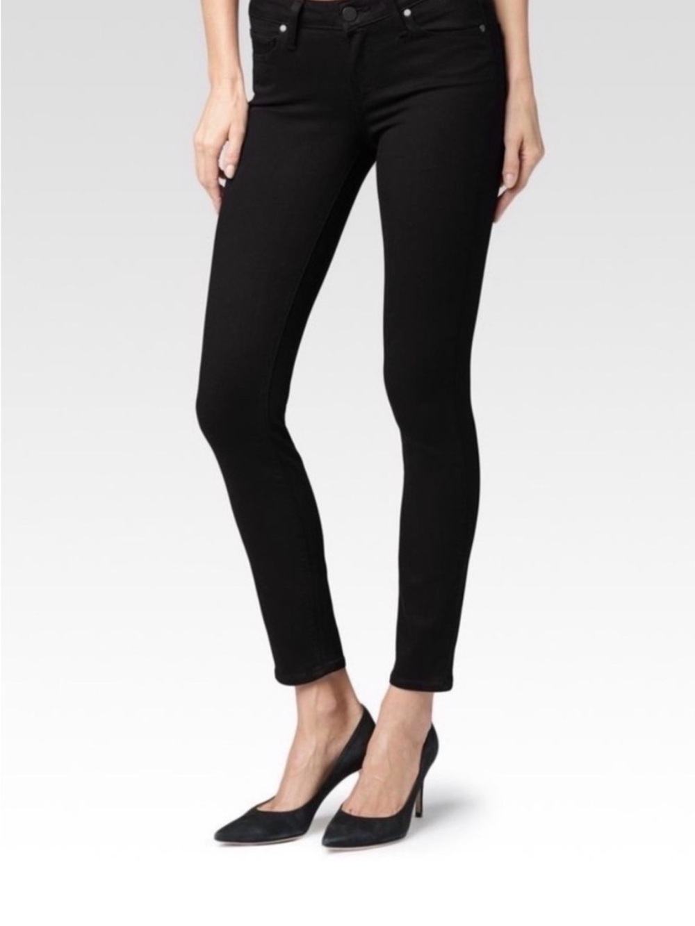 PAIGE True Black High Waisted Skinny Jeans